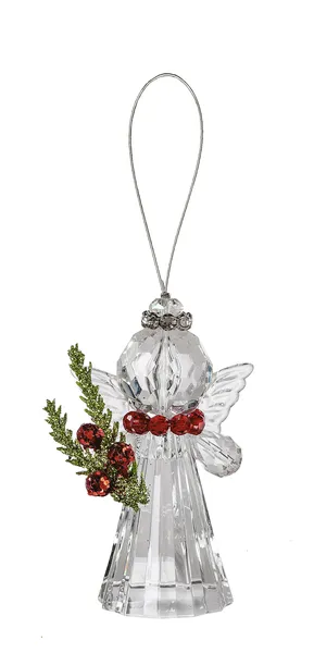 3"H Teeny Mistletoe Angel Ornament