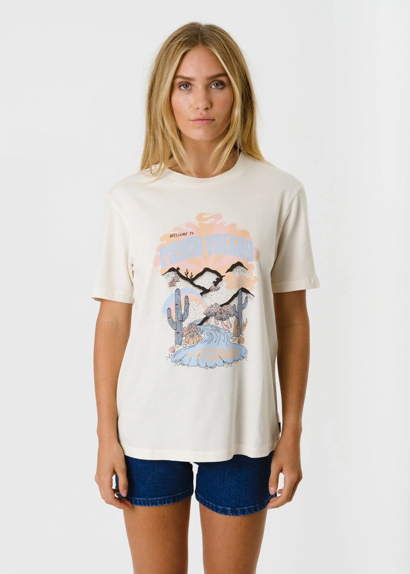 Afends Womens Psych Valley - Fashion Fit Tee