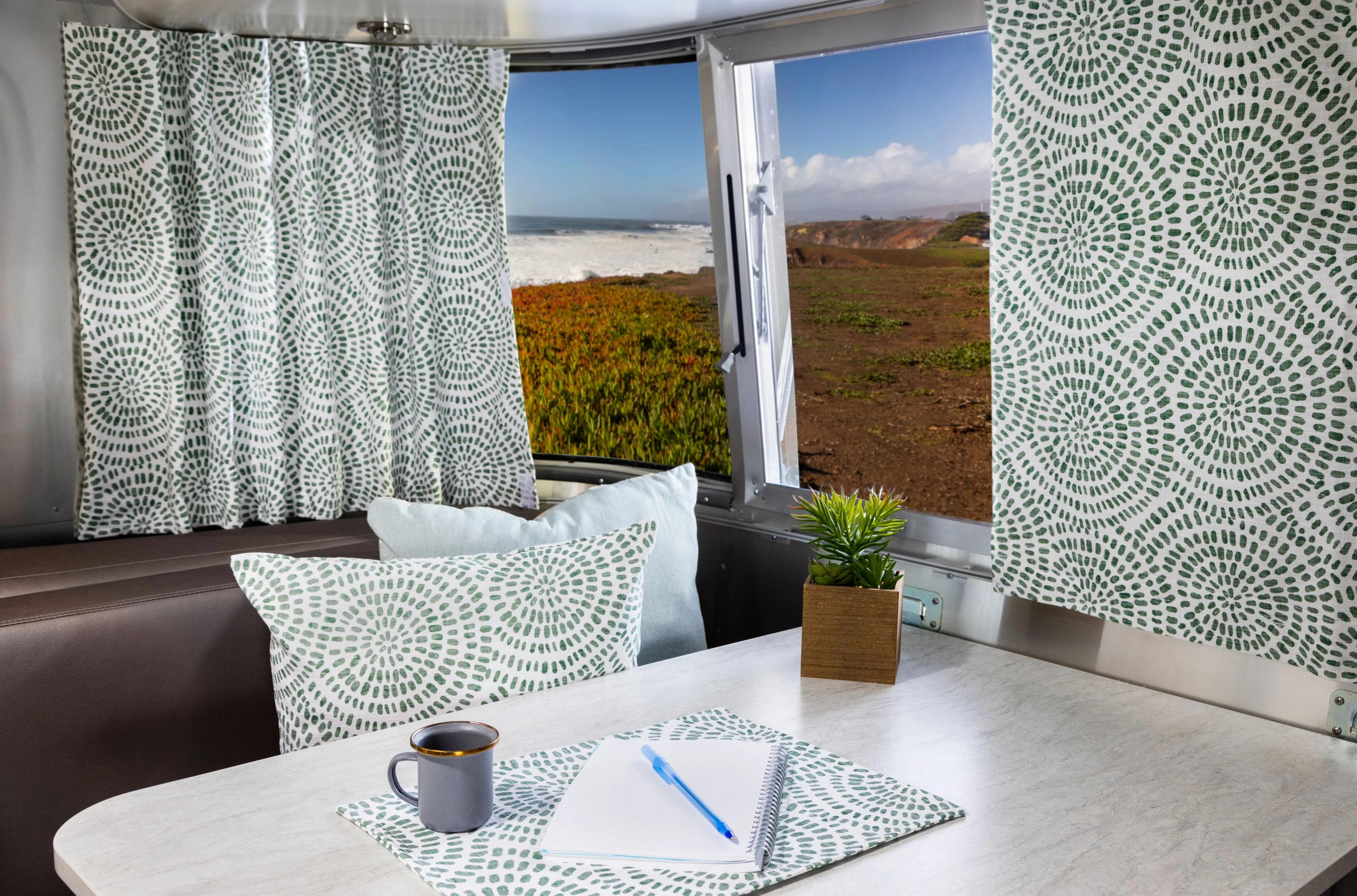 Airstream Printed Custom Curtains for Caravel Travel Trailers