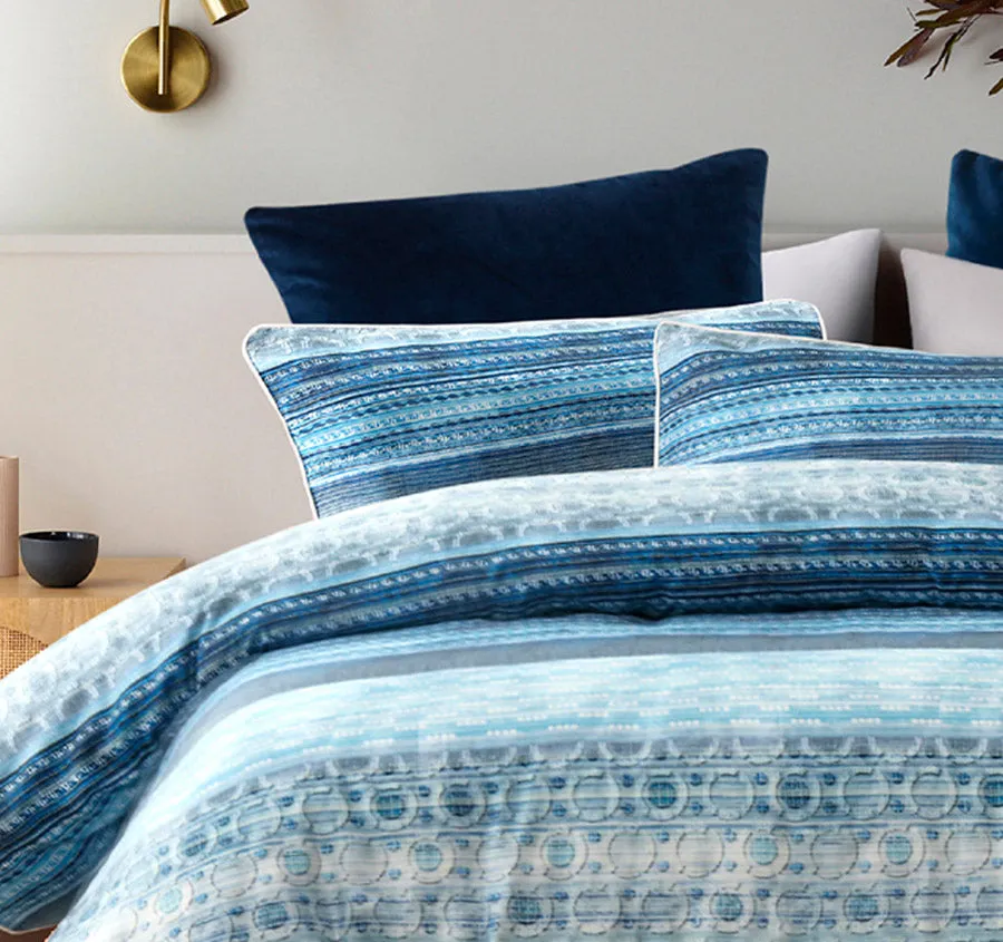 Amata Quilt Cover Set Range Blue
