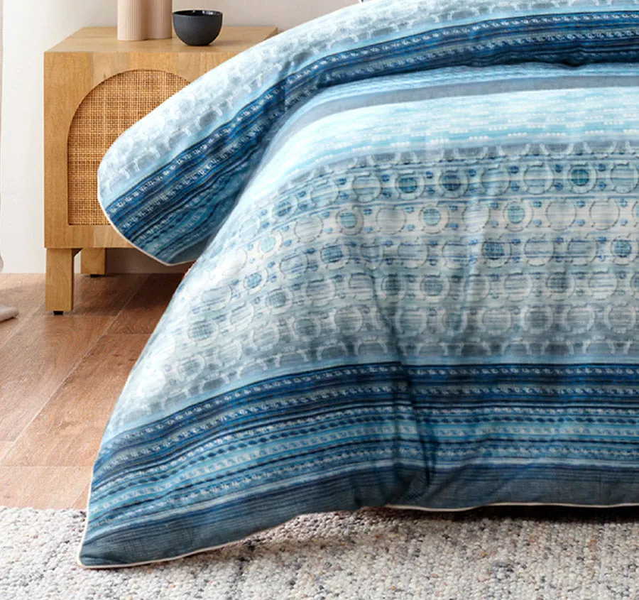 Amata Quilt Cover Set Range Blue