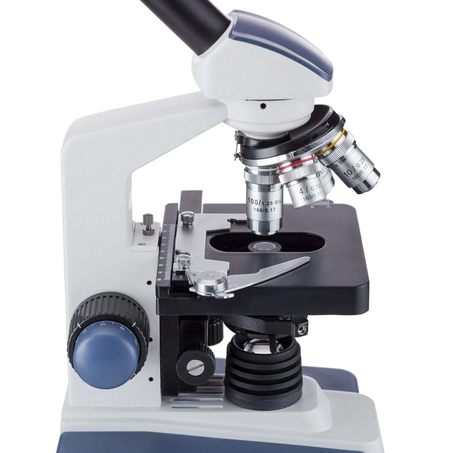 AmScope M620 Series Monocular LED Compound Microscope 40X-2500X Magnification With 18MP USB 3.0 C-mount Camera