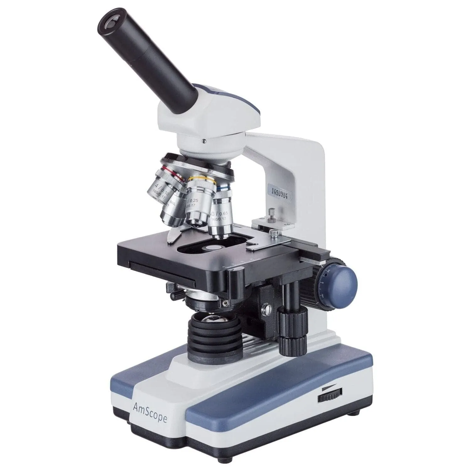 AmScope M620 Series Monocular LED Compound Microscope 40X-2500X Magnification With 18MP USB 3.0 C-mount Camera