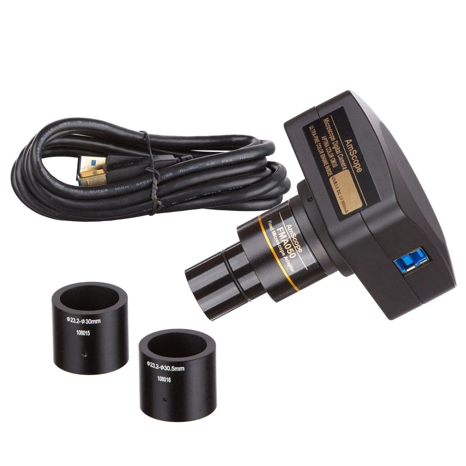 AmScope M620 Series Monocular LED Compound Microscope 40X-2500X Magnification With 18MP USB 3.0 C-mount Camera