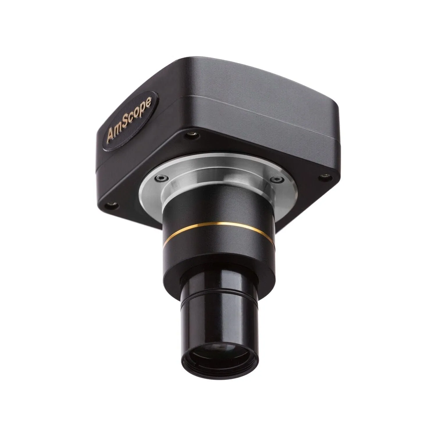 AmScope SM-1 Series Zoom Trinocular Stereo Microscope 3.5X-90X Magnification with 5MP USB 2.0 C-mount Camera on Pillar Stand