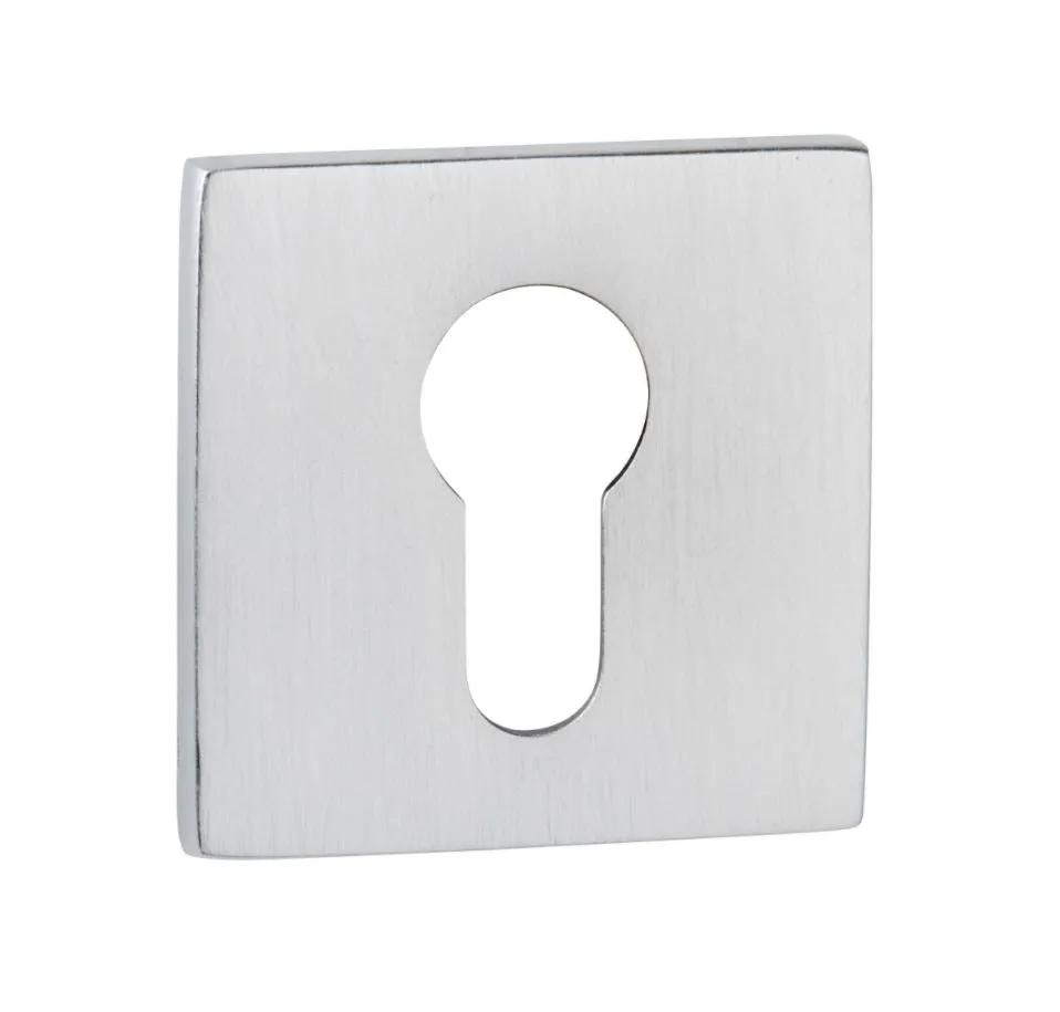 Atlantic Tupai Slim Square Euro Escutcheon (Satin Chrome)