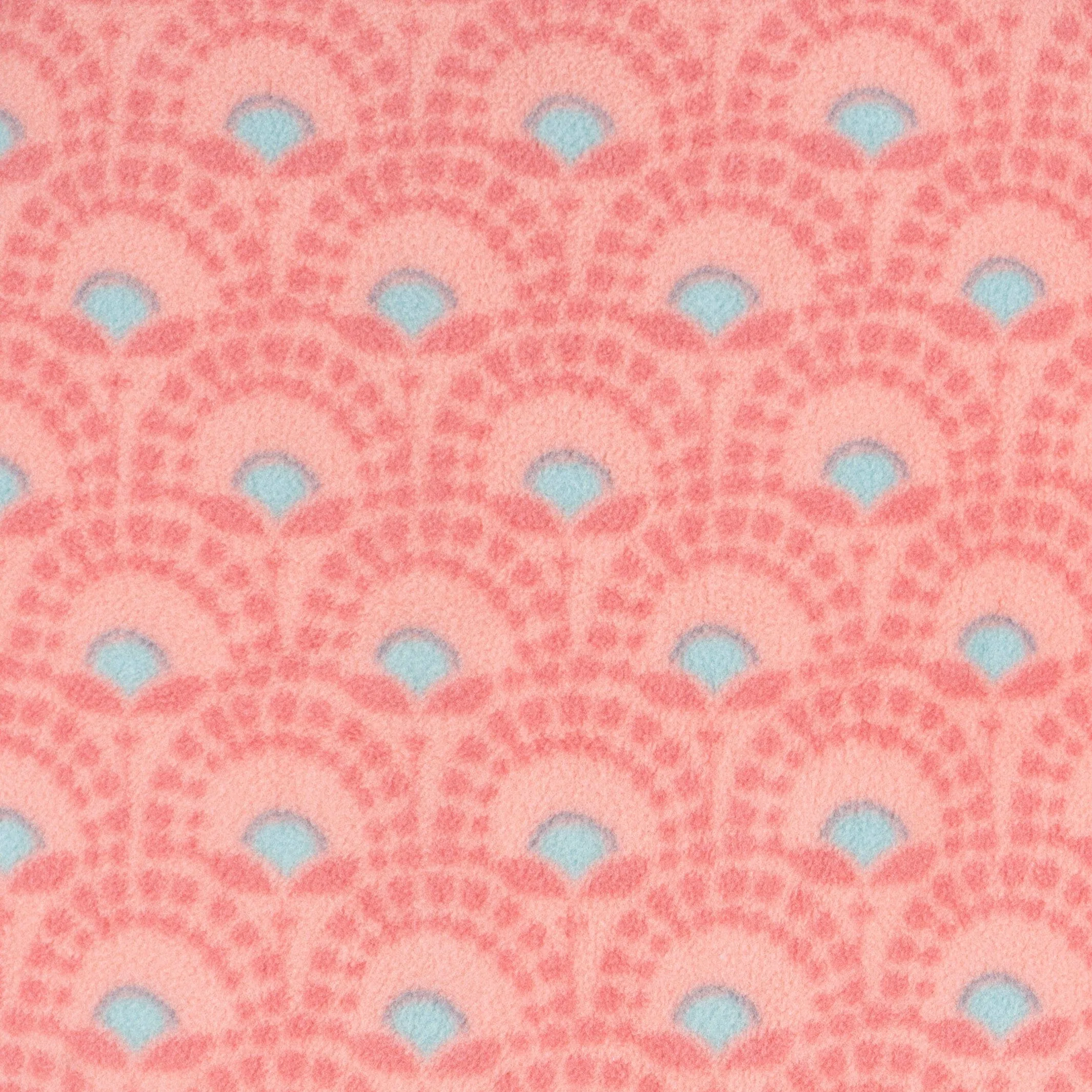 Baby & Toddler Girls Pink Geometric Footed Fleece Pajamas