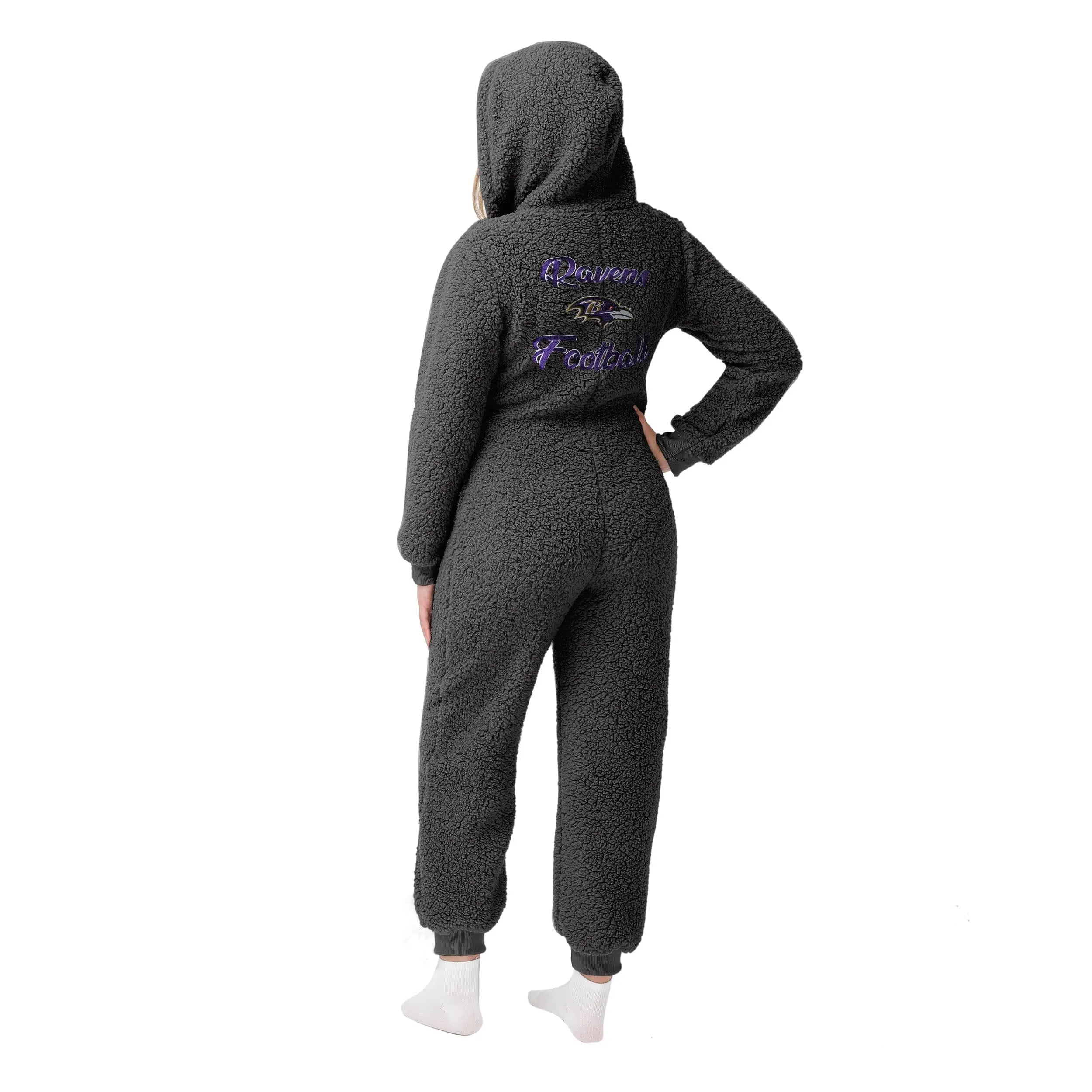 Baltimore Ravens NFL Womens Sherpa One Piece Pajamas
