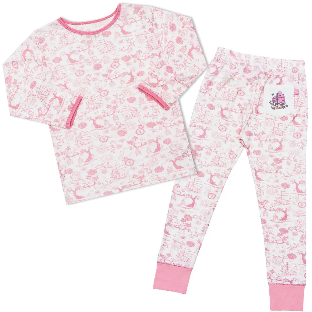 Bamboo long John Pyjamas- Oriental Girl