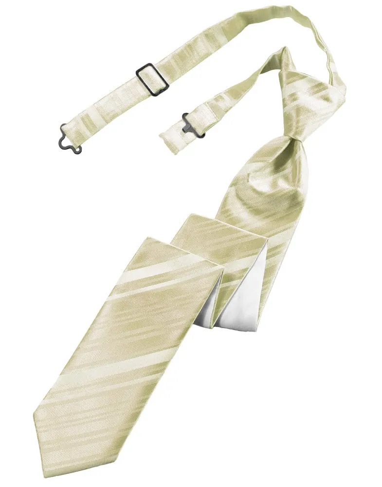 Bamboo Striped Satin Skinny Windsor Tie