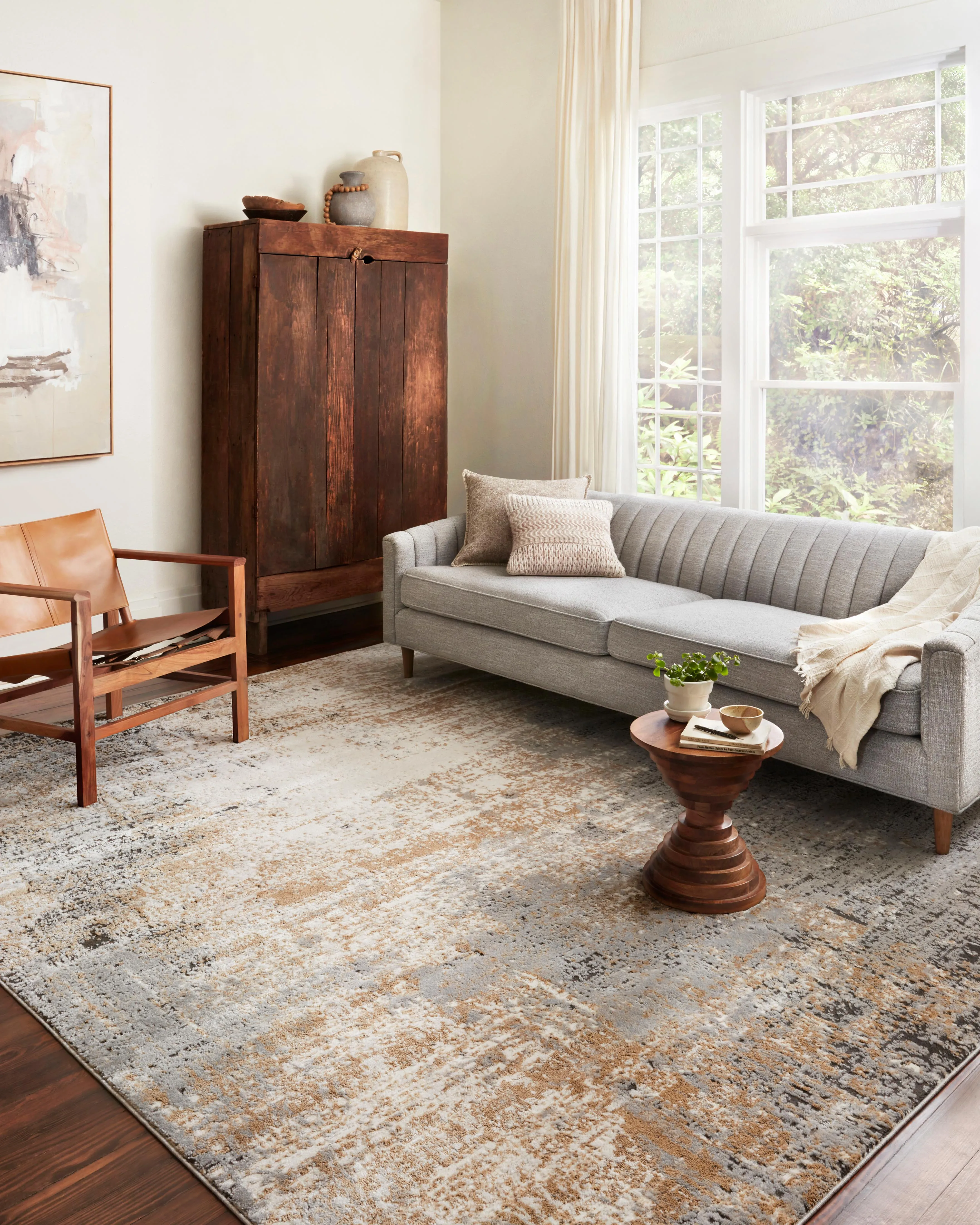 Bianca Rug in Stone & Gold
