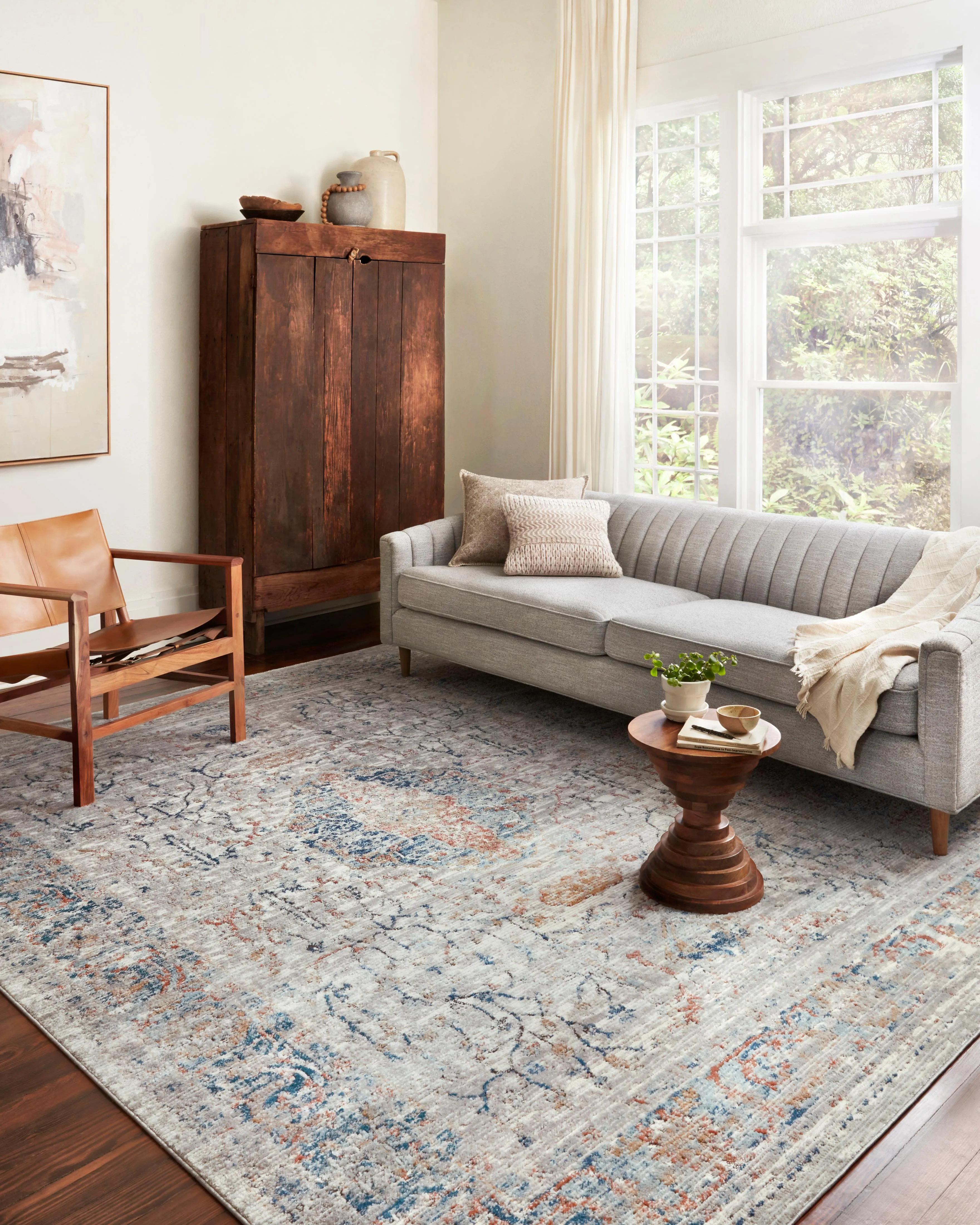Bianca Rug in Stone & Multi