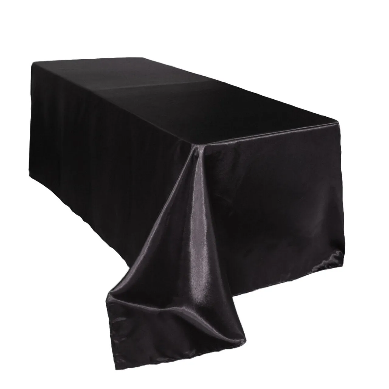 Black Satin Tablecloth