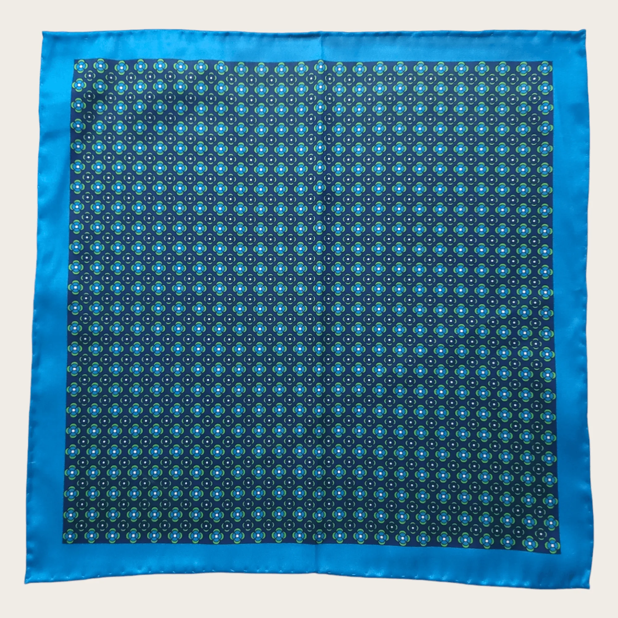 Blue Green Stylish and Elegant Silk Pocket Square