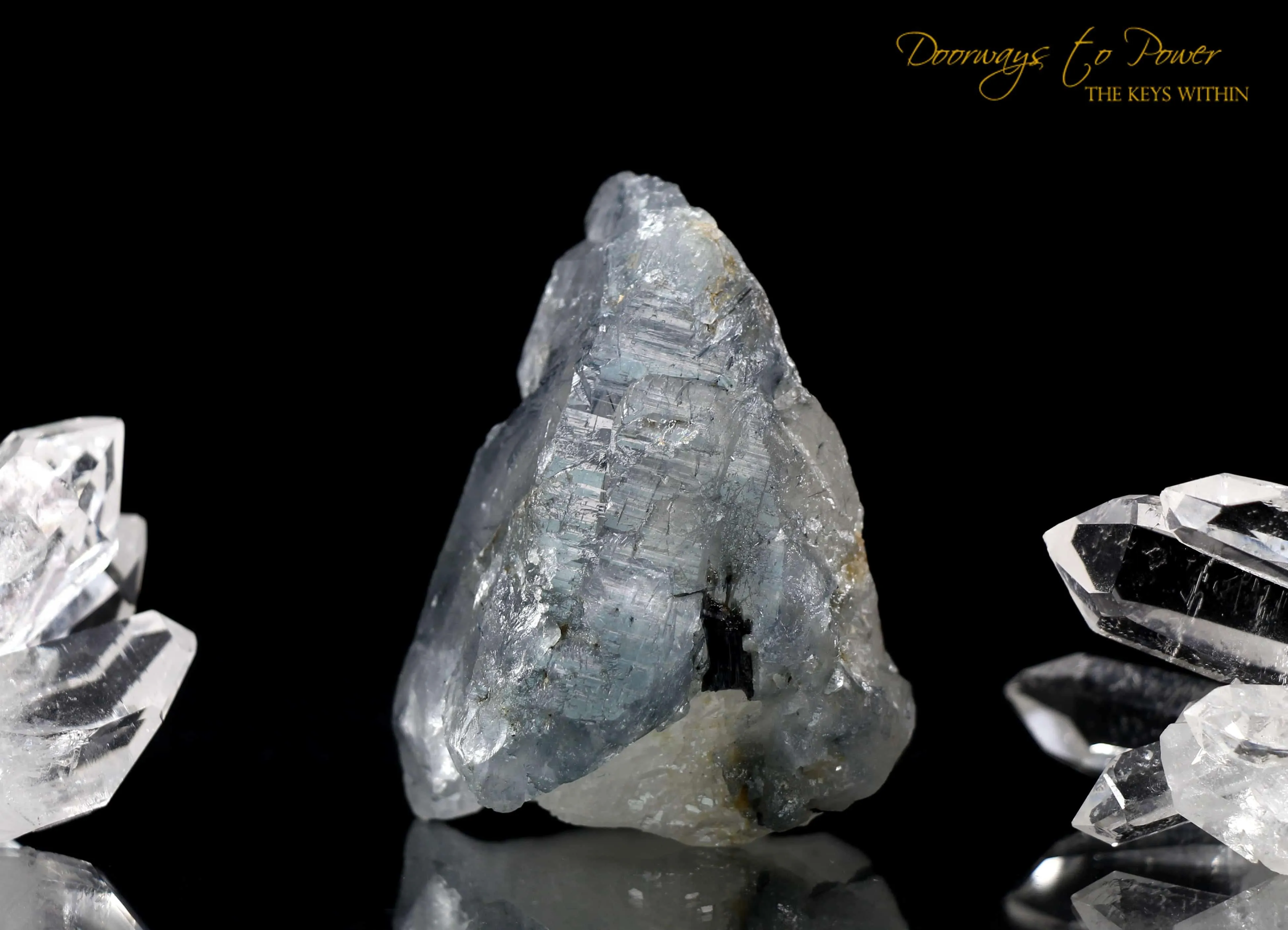 Blue Tourmaline Quartz Crystal A   