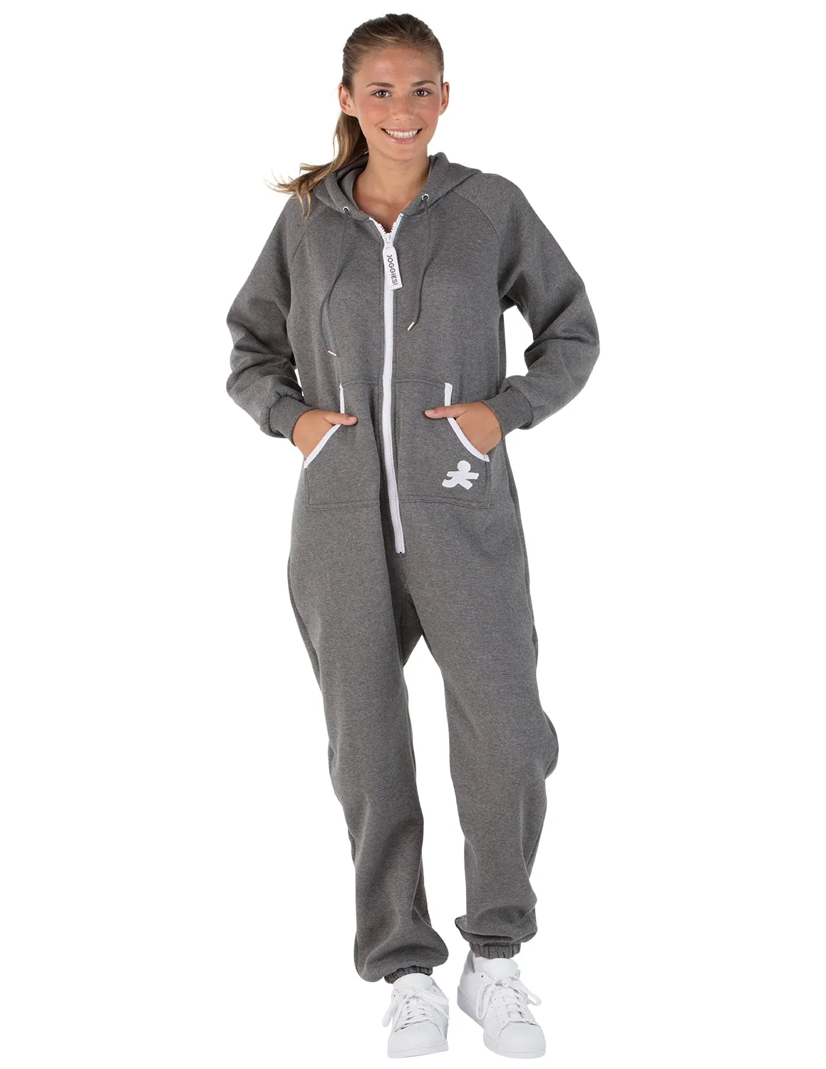 Charcoal Gray Kids Footless Hoodie Onesie