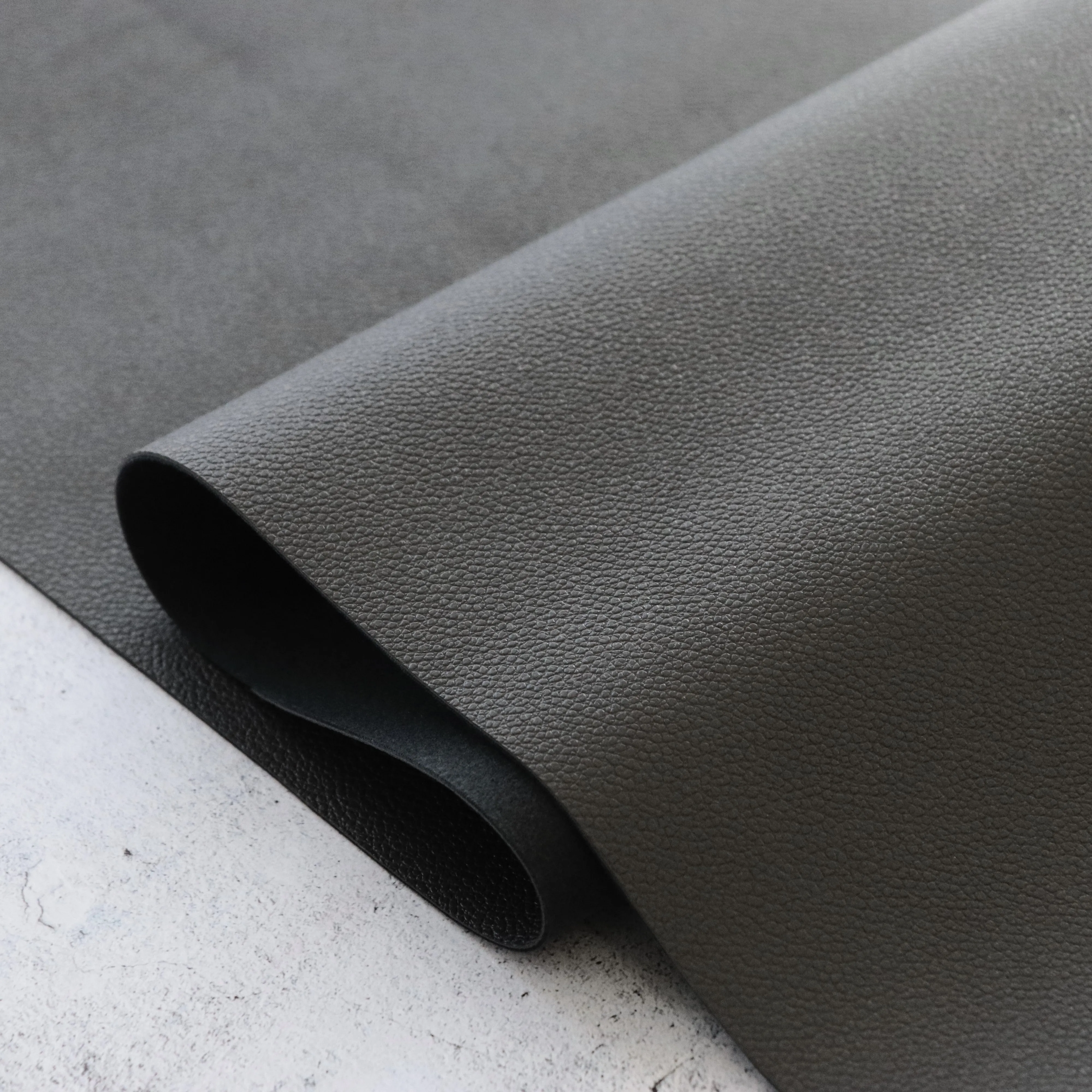 Charcoal Pebble Faux Leather