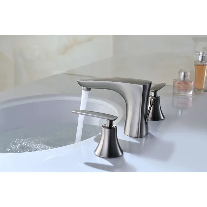 Chord Widespread Bathroom Faucet in Brushed Nickel