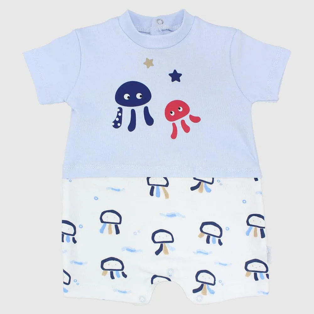 Colorful Jellyfish Short-Sleeved Romper