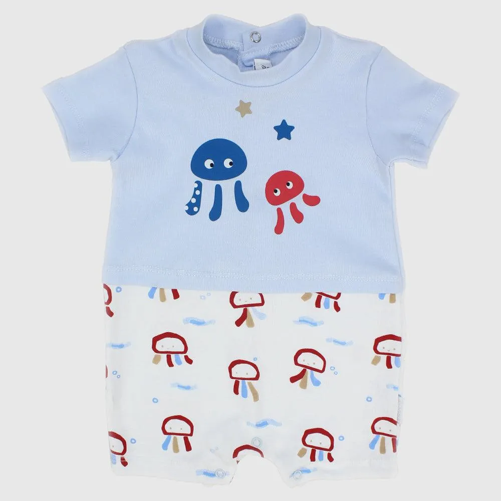 Colorful Jellyfish Short-Sleeved Romper