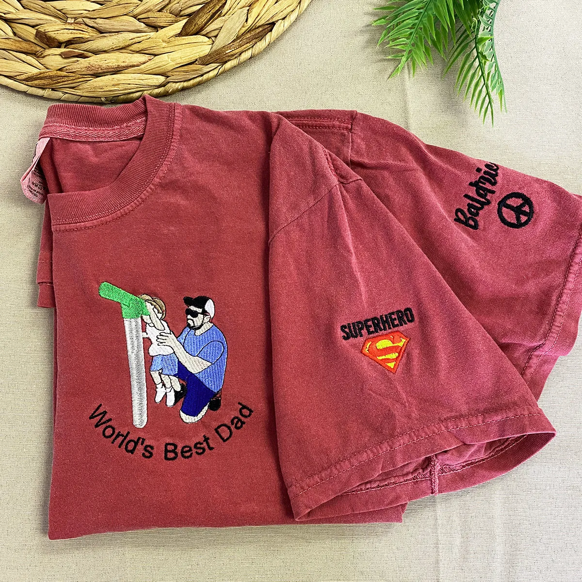 Comfort Color® Custom Embroidered World's Best Dad Shirt