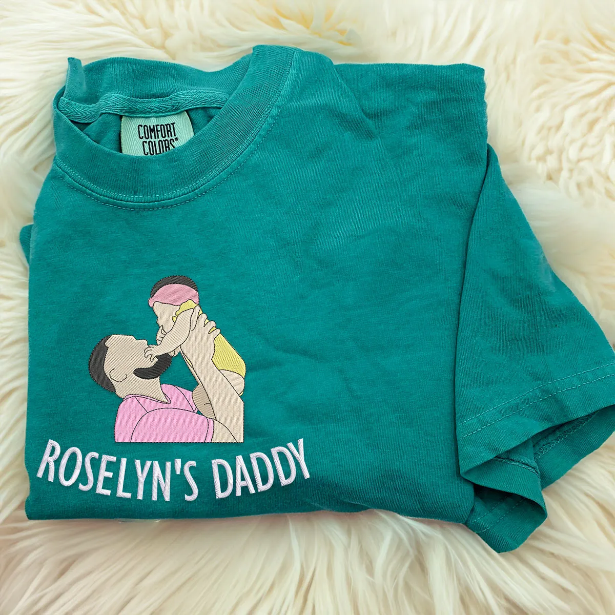 Comfort Color® Custom Embroidered World's Best Dad Shirt