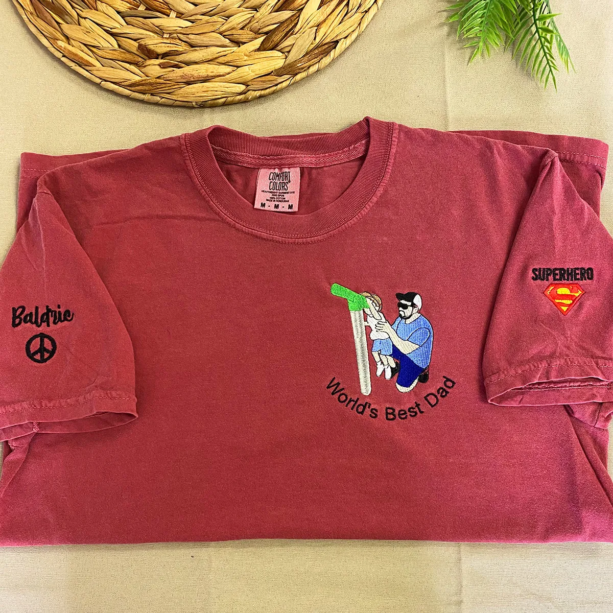 Comfort Color® Custom Embroidered World's Best Dad Shirt