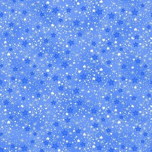 Comfy Flannel  -  Blue multi stars tonal N9527-66
