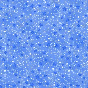 Comfy Flannel  -  Blue multi stars tonal N9527-66