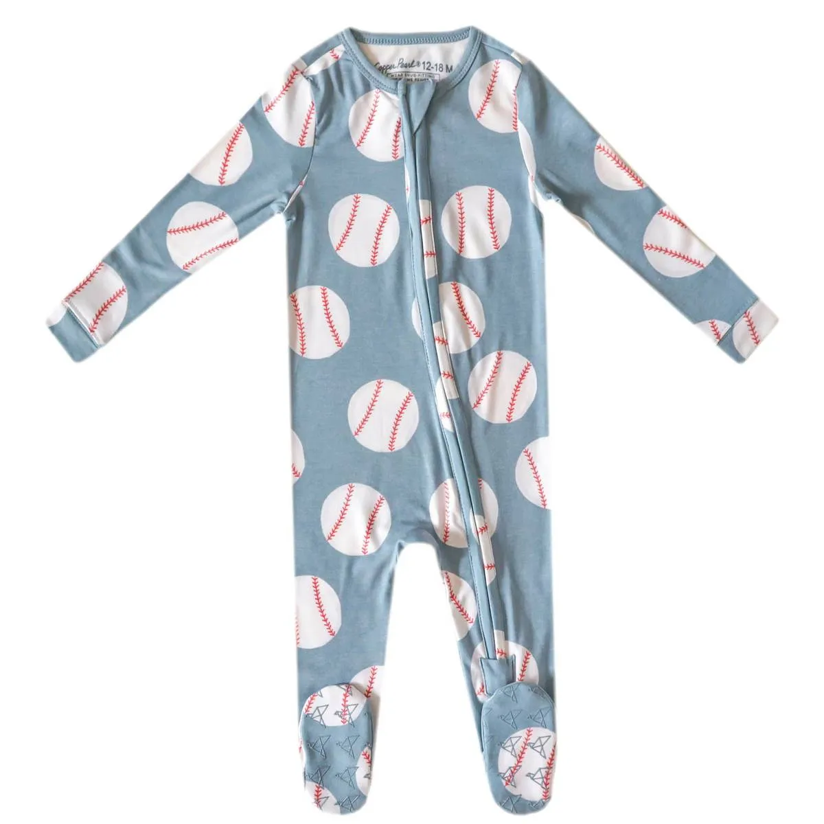 Copper Pearl Zip-Up Footie Pajama | Slugger