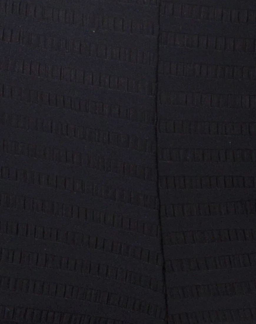 Cycle Short in Black Horizontal Stripe