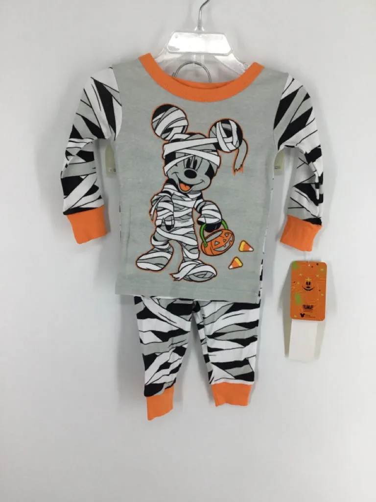 Disney Child Size 12 Months Black Halloween Pajamas