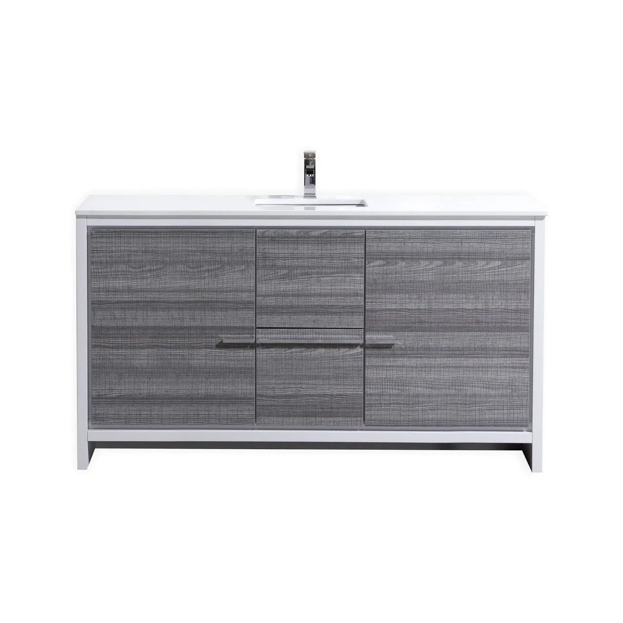 Dolce 60″ Modern Bathroom Vanity with Quartz Counter-Top