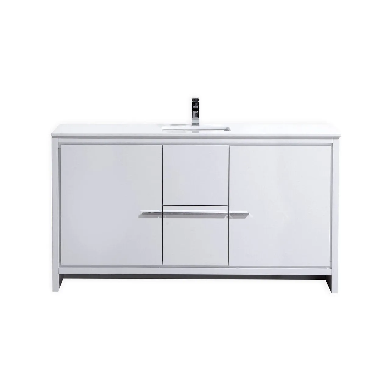 Dolce 60″ Modern Bathroom Vanity with Quartz Counter-Top