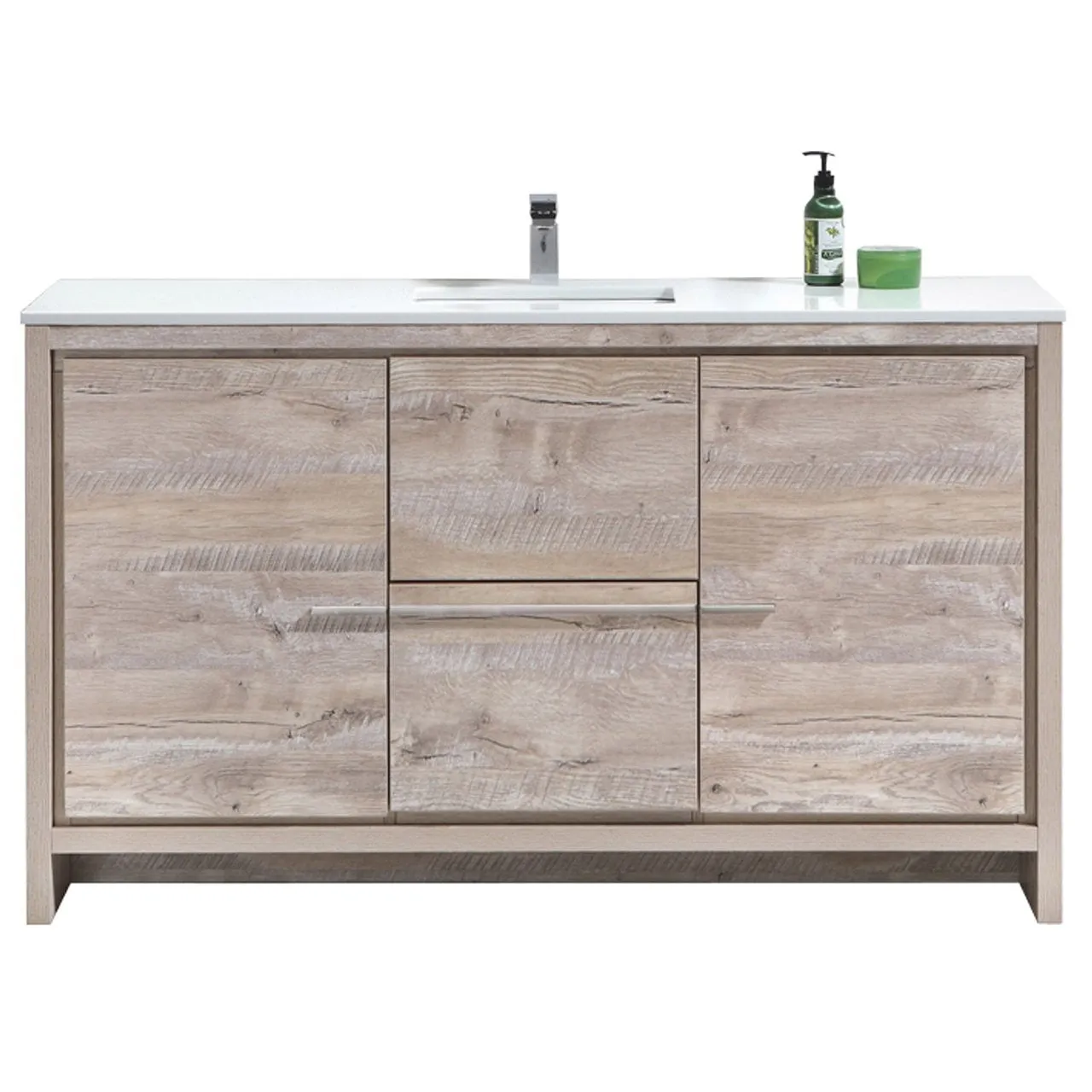 Dolce 60″ Modern Bathroom Vanity with Quartz Counter-Top