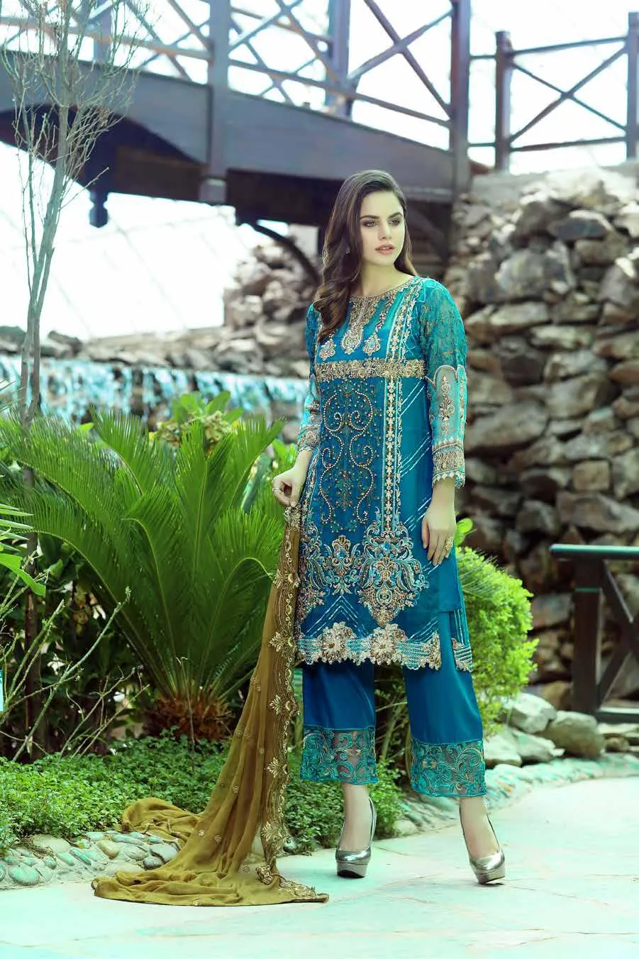 Eshaal Luxury Embroidered Festive Eid Chiffon Collection by Emaan Adeel – EA01