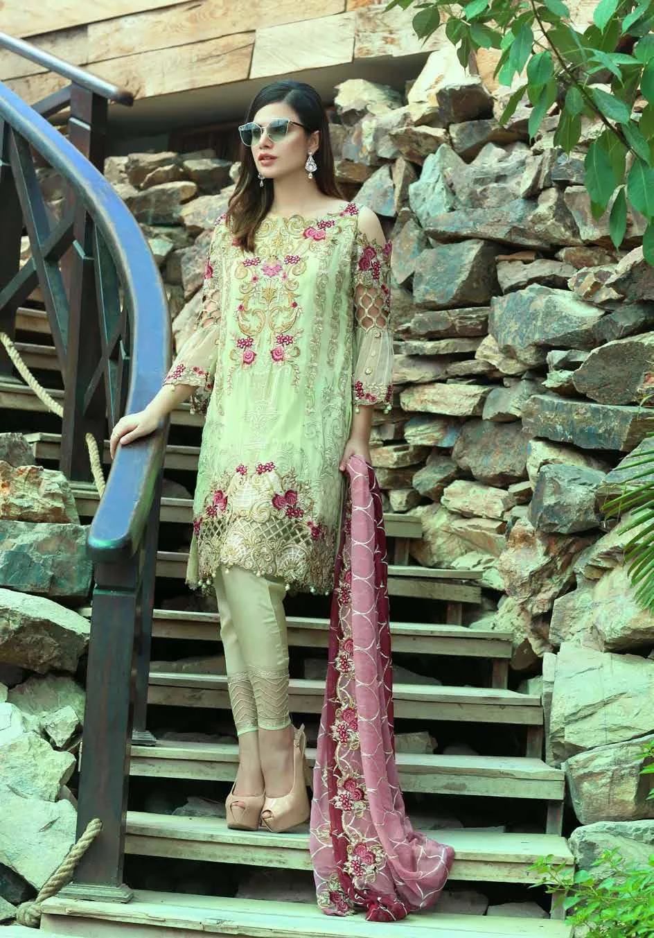 Eshaal Luxury Embroidered Festive Eid Chiffon Collection by Emaan Adeel – EA08