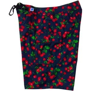 Fixed (Non Elastic) Waist Womens Board Shorts "A La Mode" (Black) * CUSTOM *