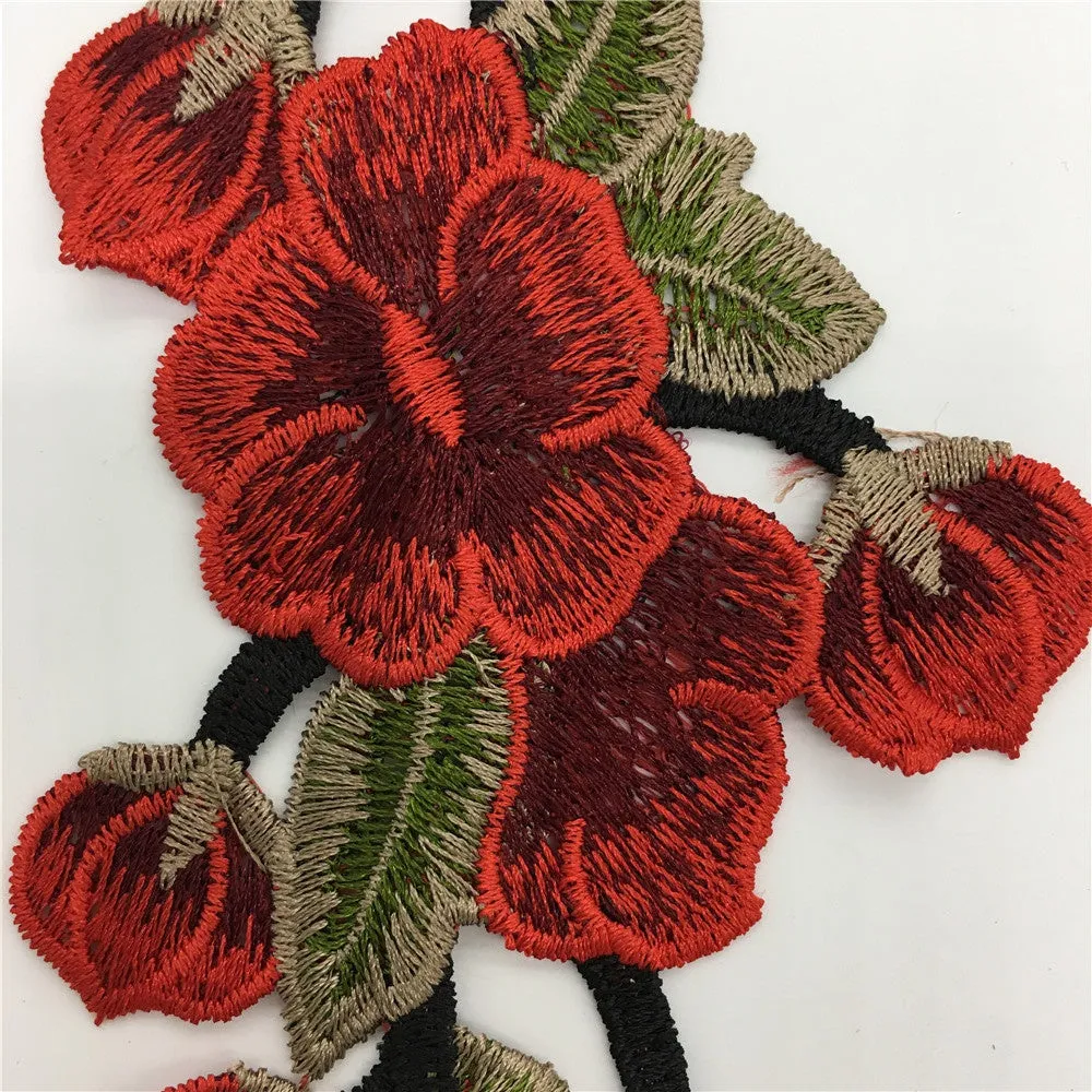 Floral Lace Neckline Collar Trim for Clothing Applique Embroidery