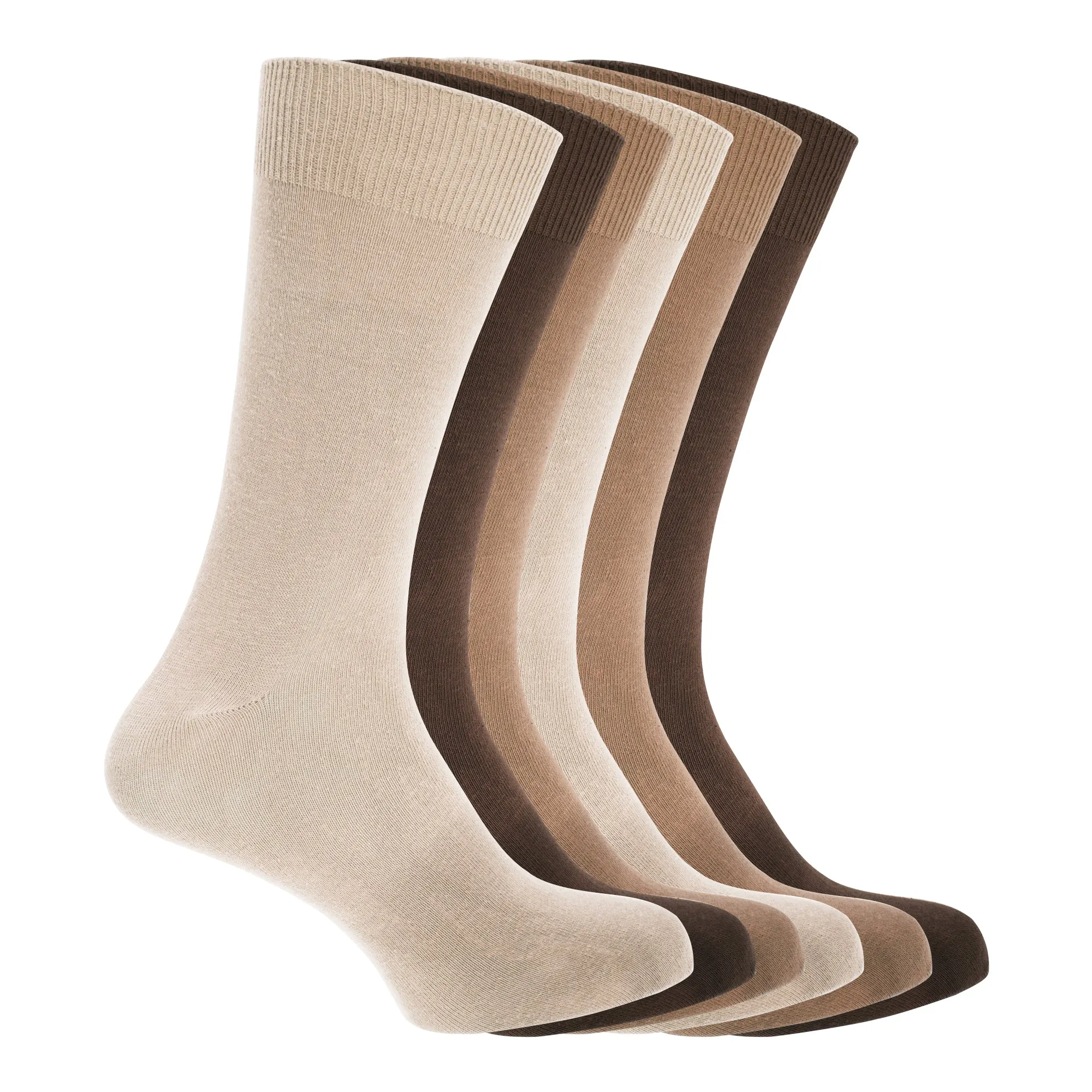 FLOSO Mens Cotton Mix Lycra Socks (Pack Of 6)