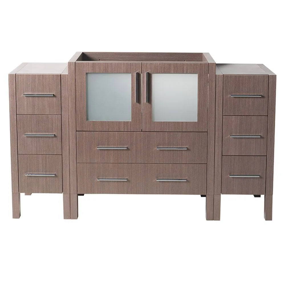 Fresca FCB62-123012GO Torino 54" Gray Oak Modern Bathroom Cabinets