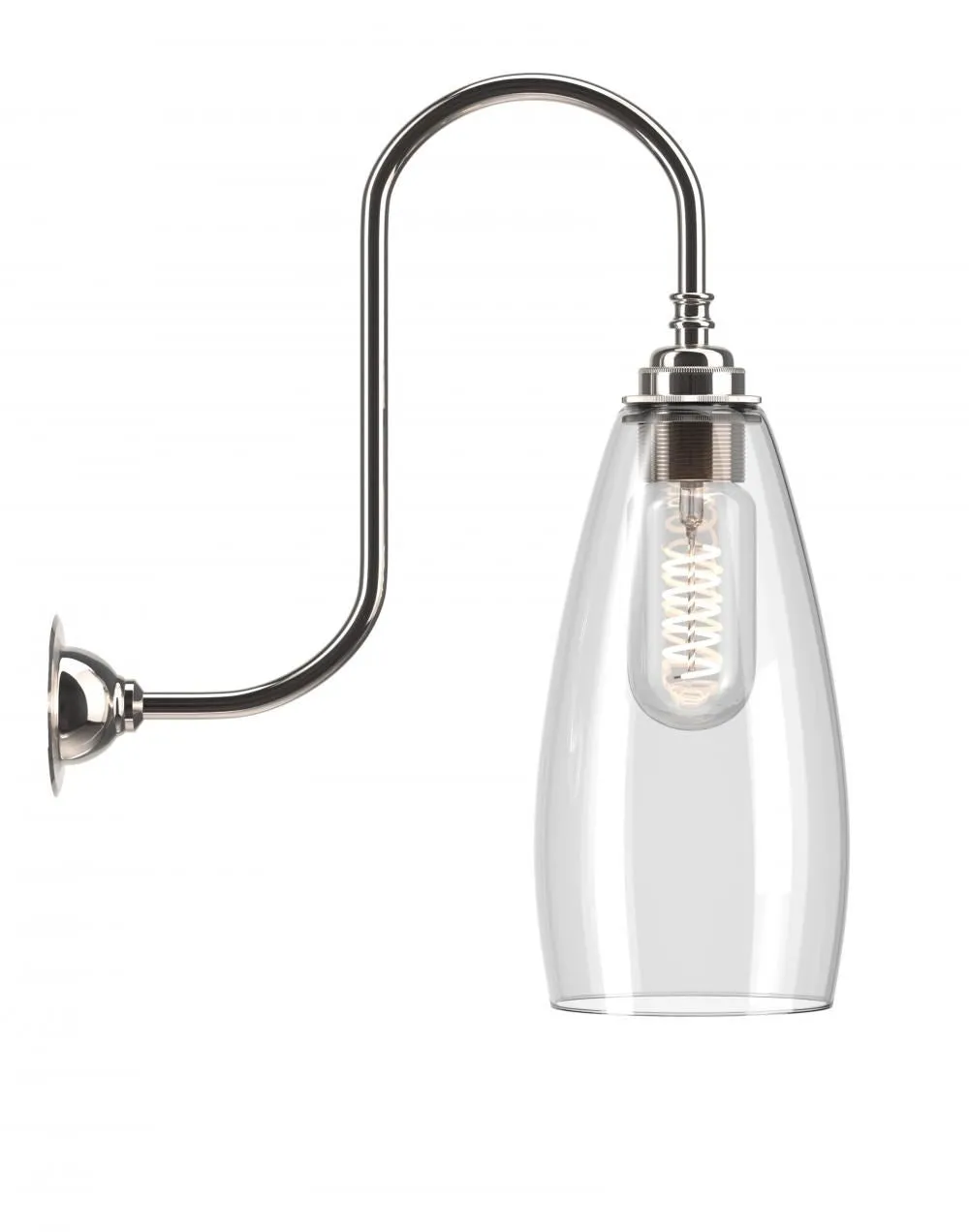 Fritz Fryer Upton Swan Neck Wall Light