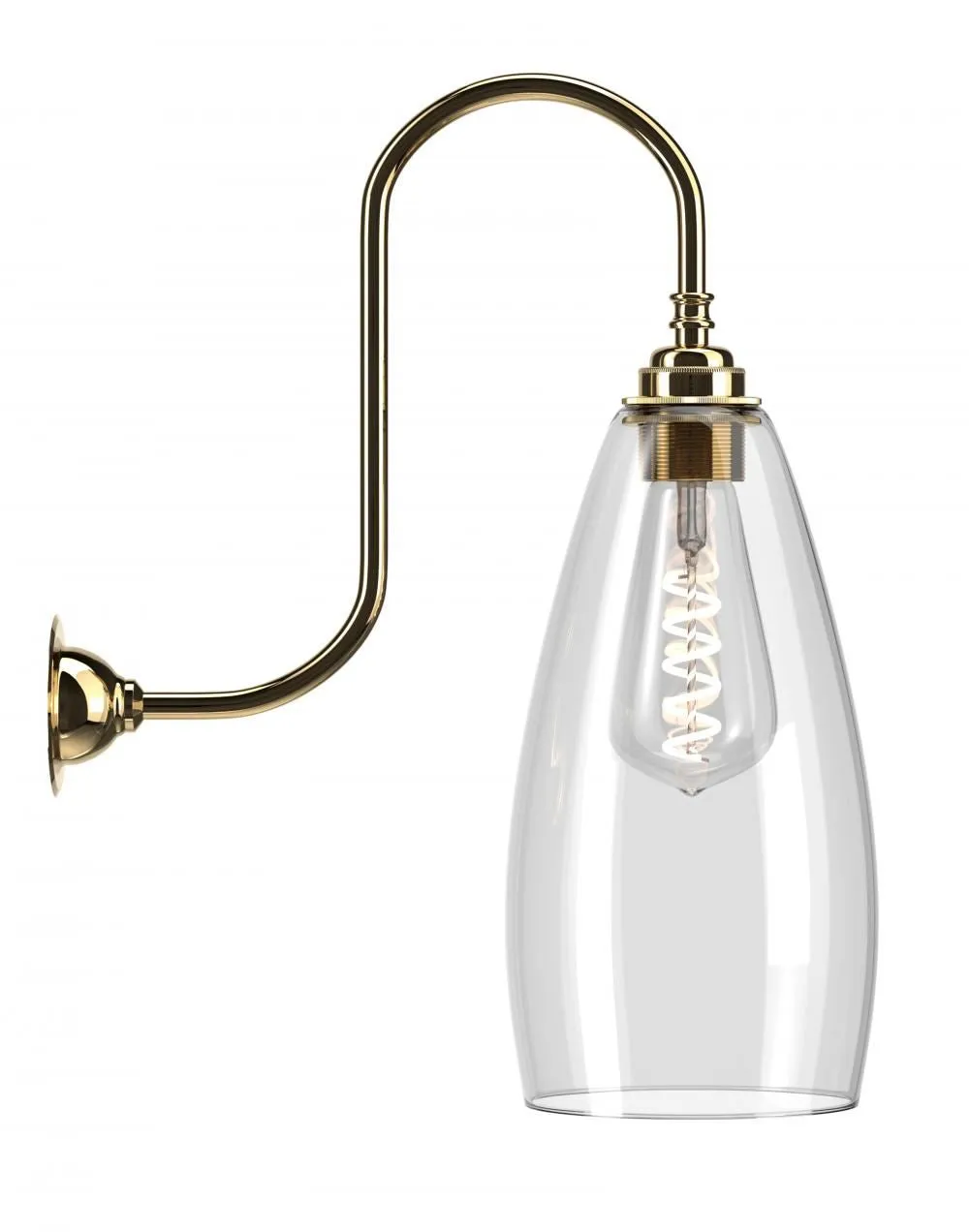 Fritz Fryer Upton Swan Neck Wall Light