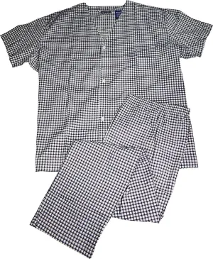 Fruit of the Loom - Mens Short Sleeve Long Leg Plaid Pajamas