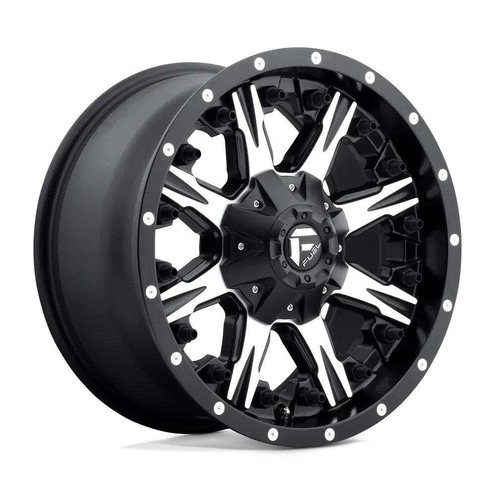 Fuel Nutz Wheels Matte Black Machined D541 | 2023-2016 Toyota Tacoma / 2010  4Runner (Multiple Size Options)
