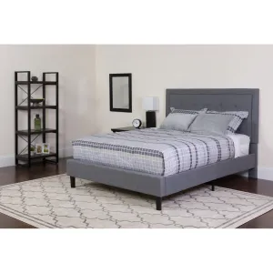 Full Platform Bed Set-Gray SL-BM-26-GG