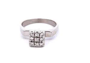 Handmade 18ct White Gold & Diamond Ring