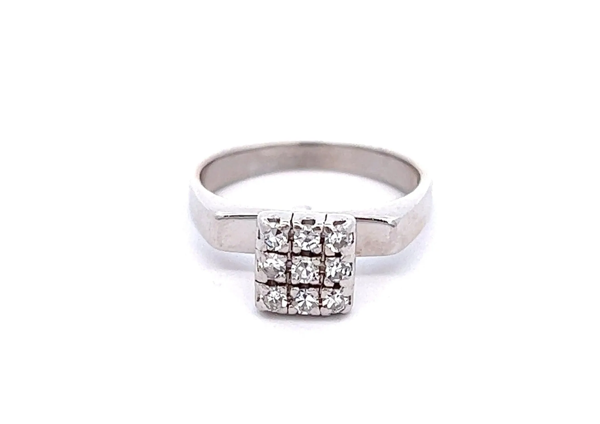 Handmade 18ct White Gold & Diamond Ring