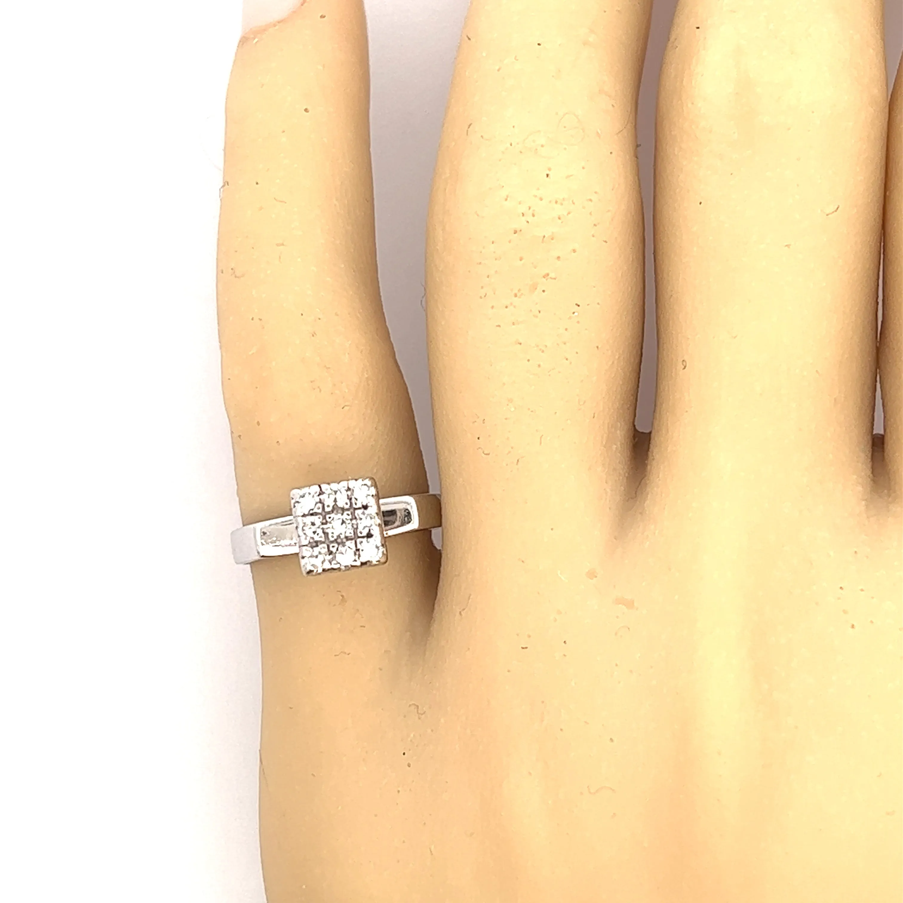 Handmade 18ct White Gold & Diamond Ring