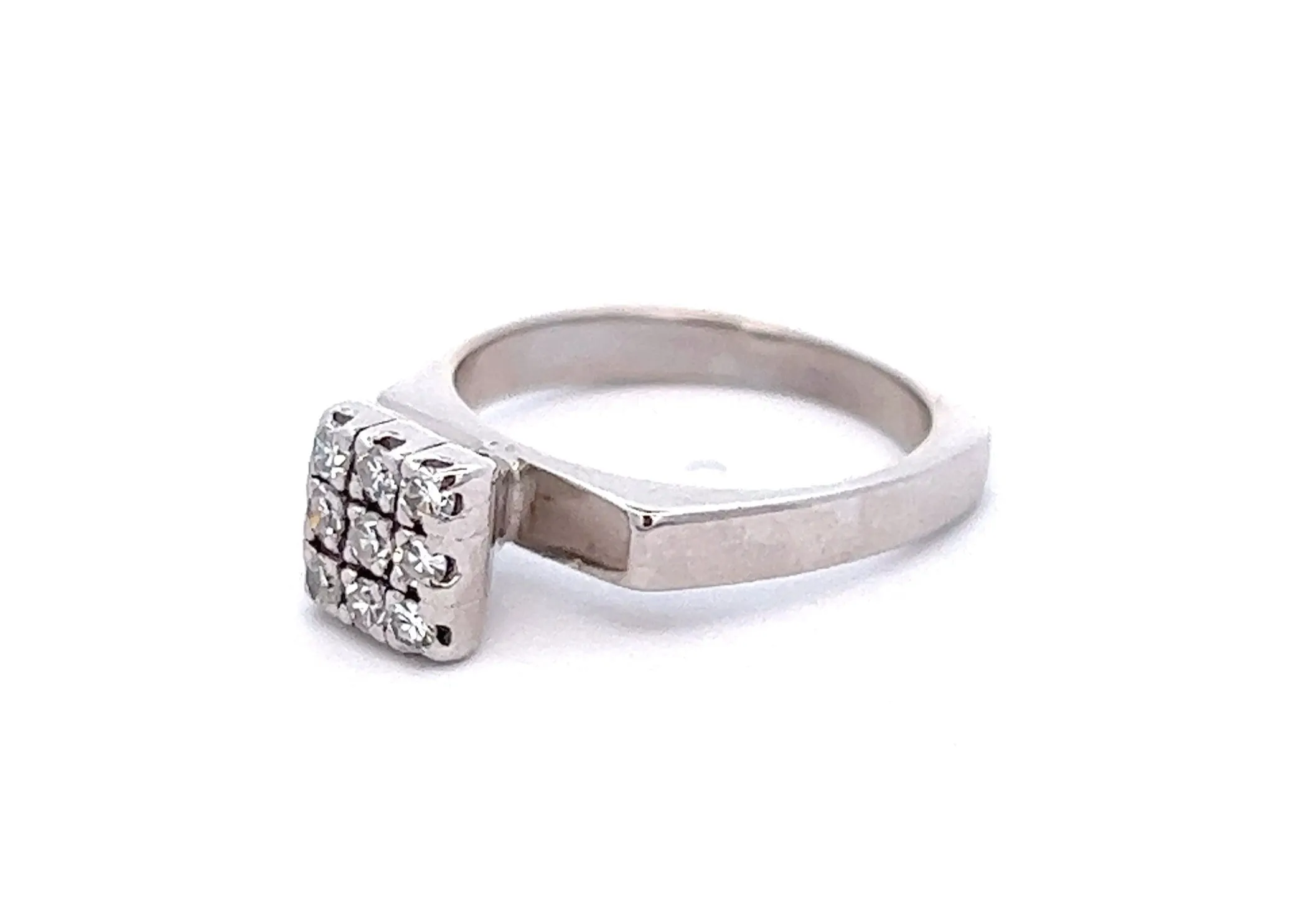 Handmade 18ct White Gold & Diamond Ring